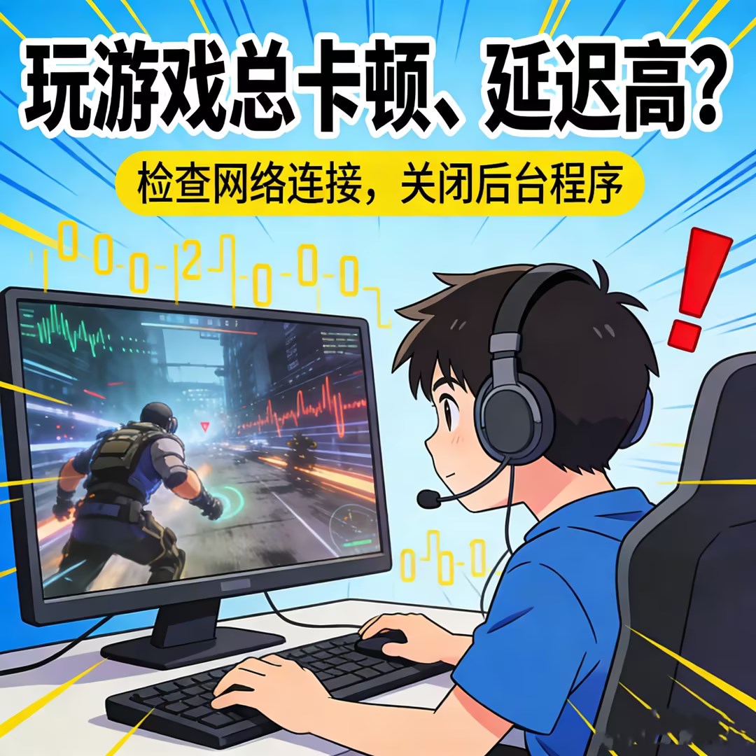 玩游戏总卡顿、延迟高？