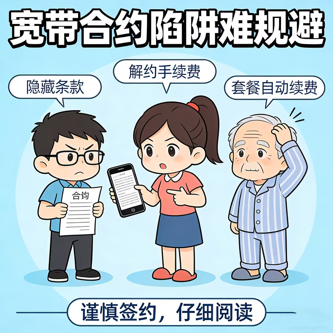宽带合约陷阱难规避？记住这几点，避免高额违约金